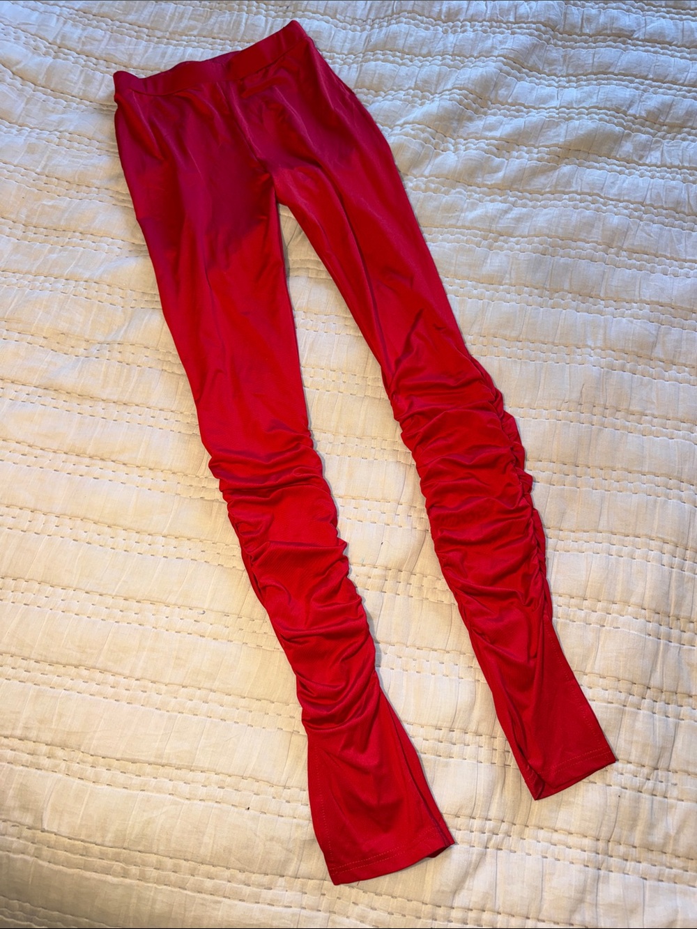 Women’s Red Ruched Leggings
